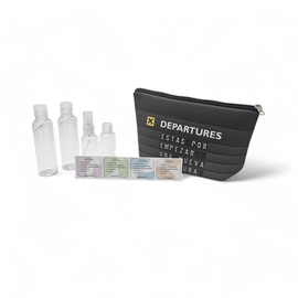 5% OFF - NECESER SIMIL NEOPREN + STICKERS + ATOMIZADOR + FRASCO CH + 2 FRASCOS GRANDES - AEROPUERTO
